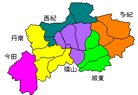 6町のころの篠山の地図