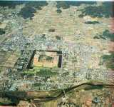 1980年の篠山市街地上空の写真